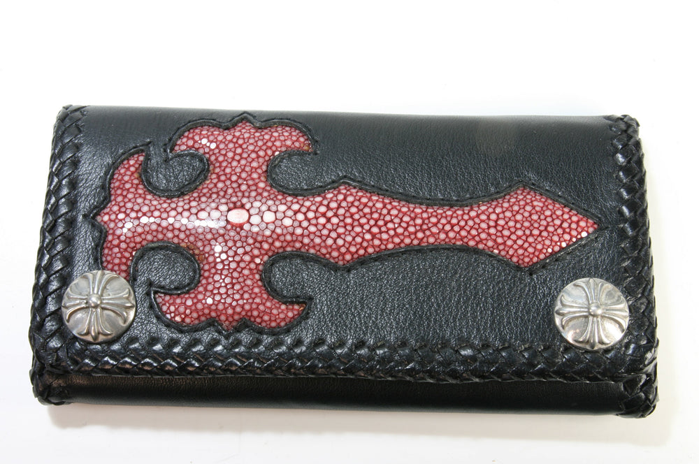 Leder Wallet Rochen Kreuz