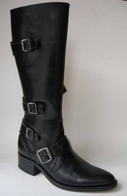 6495 Sendra Stiefel schwarz 4 Schnallen
