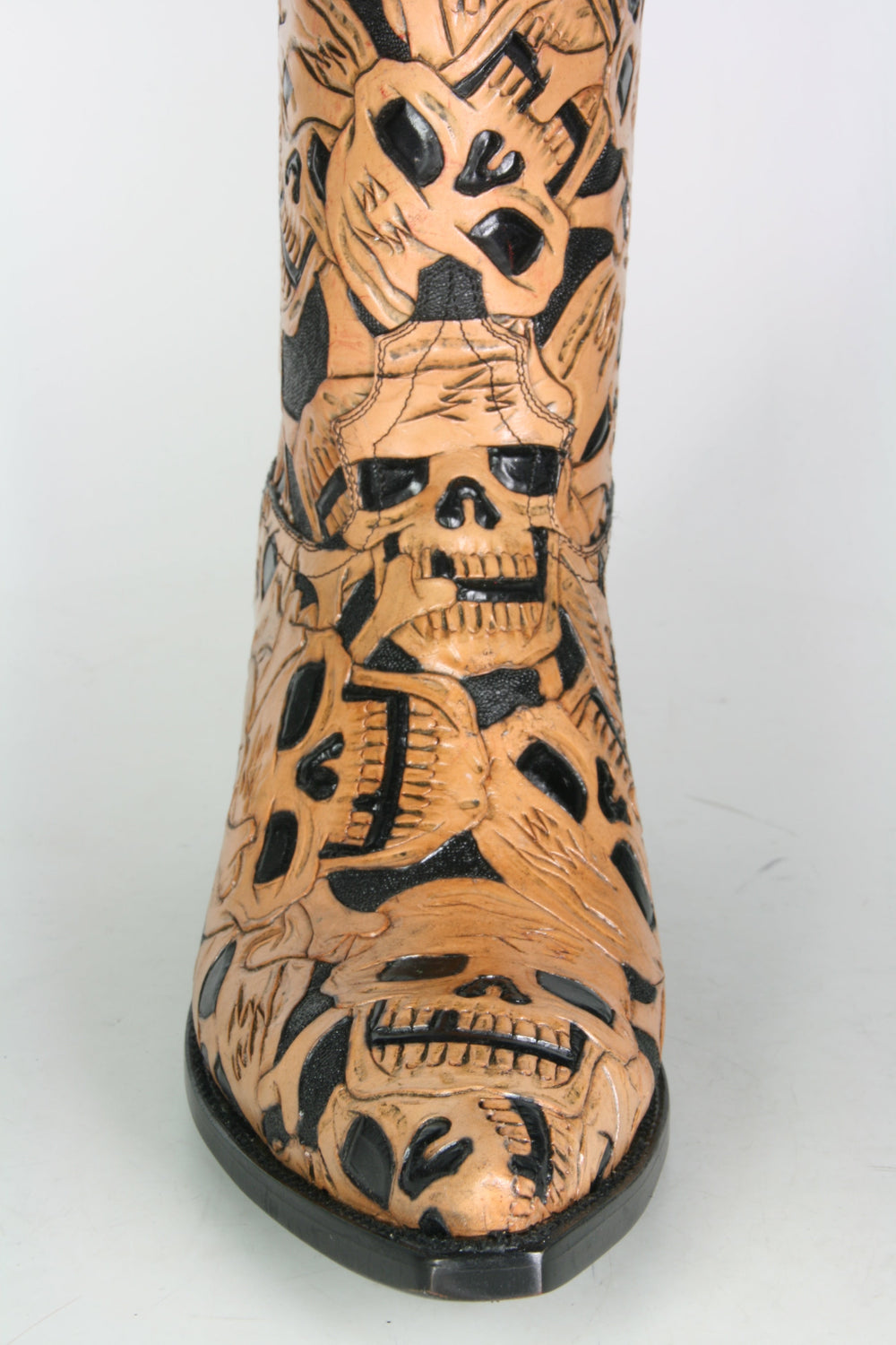 62 Caborca Cowboystiefel Muertos Totenköpfe rot