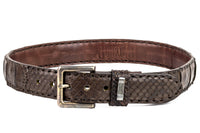 214 Mayura Belt Genuine Caiman Leather Brown