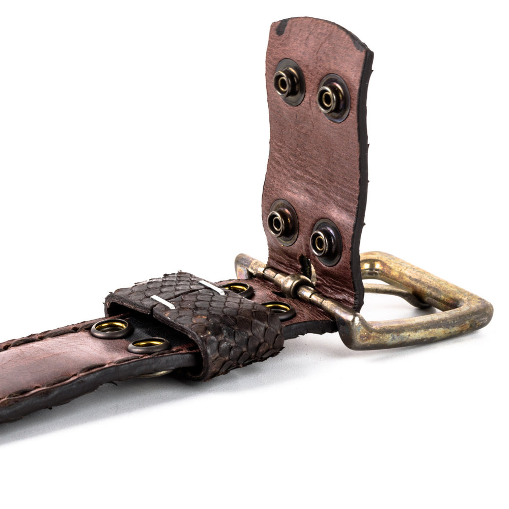 214 Mayura Belt Genuine Caiman Leather Brown