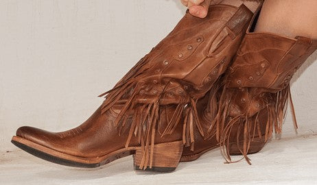 2315 Sancho Abarca FADO CUERO fringed boots