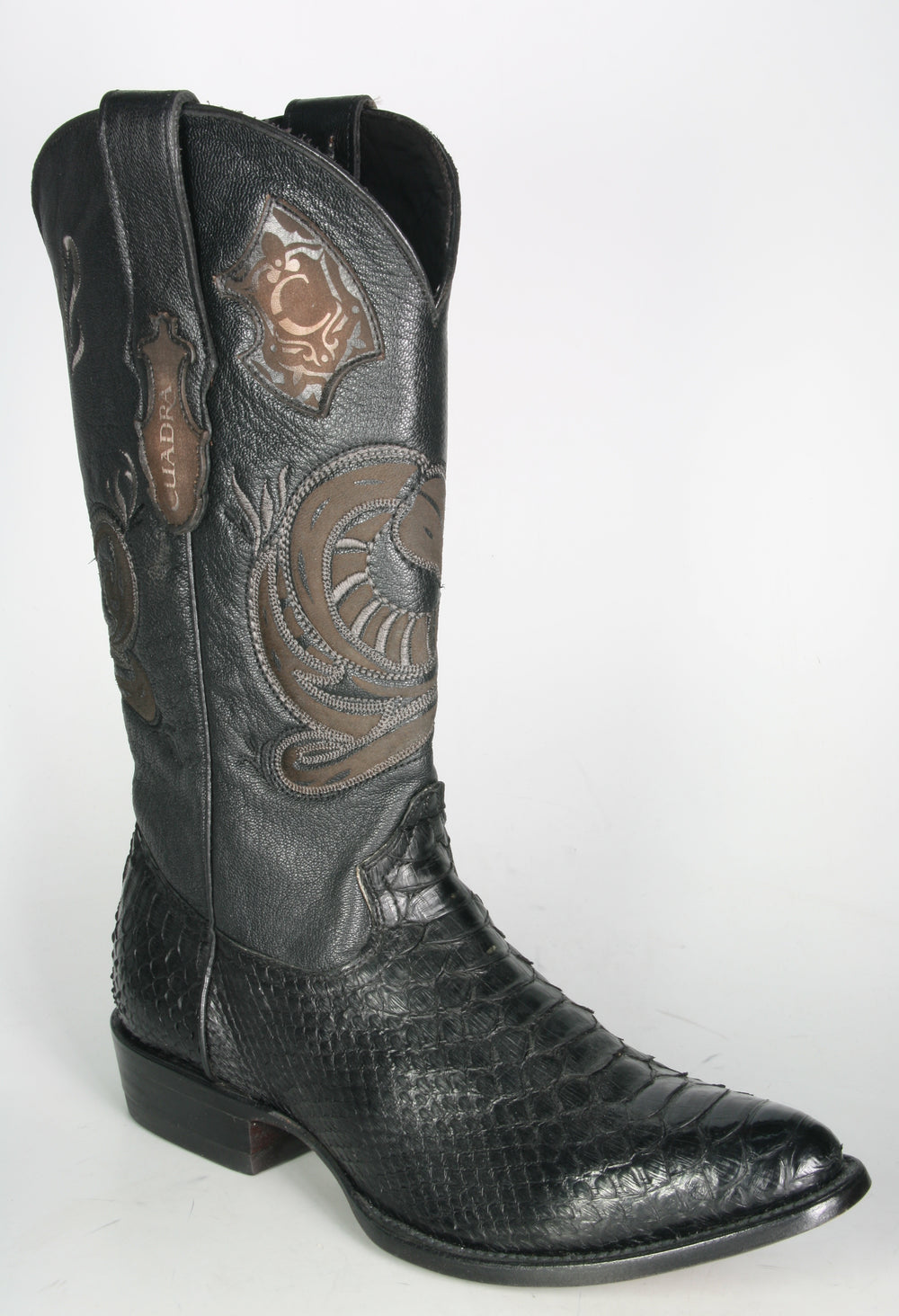 2C01 Cuadra cowboy boots python leather black