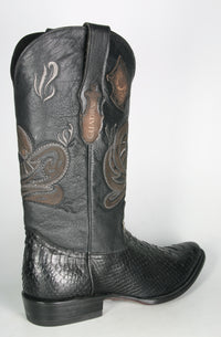 2C01 Cuadra cowboy boots python leather black