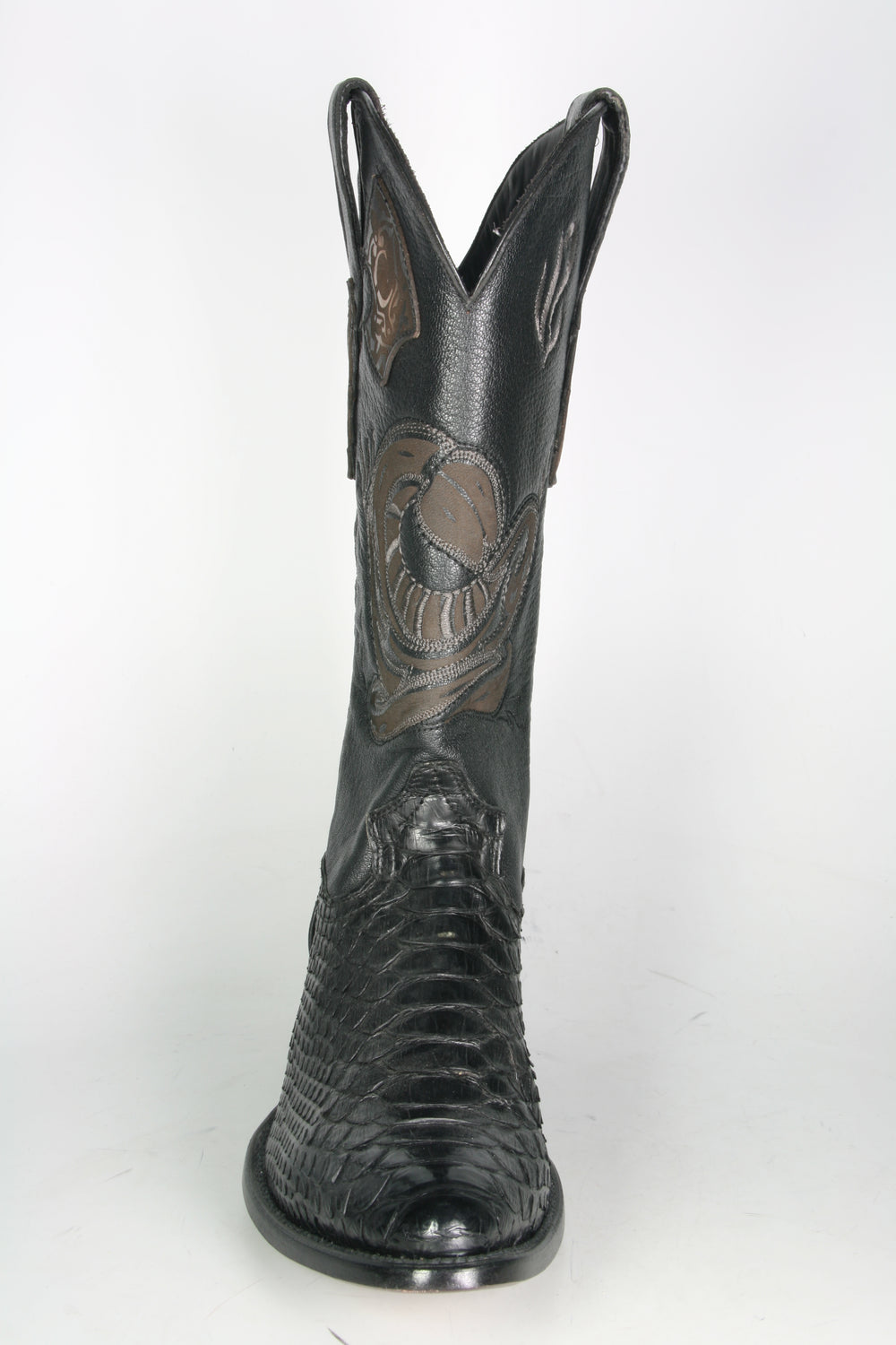 2C01 Cuadra cowboy boots python leather black