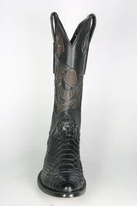 2C01 Cuadra cowboy boots python leather black
