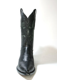 3C01 Cuadra Cowboystiefel Echsenleder Black spitz