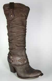 40890 Cuadra Shaft Boots Lizard Brown