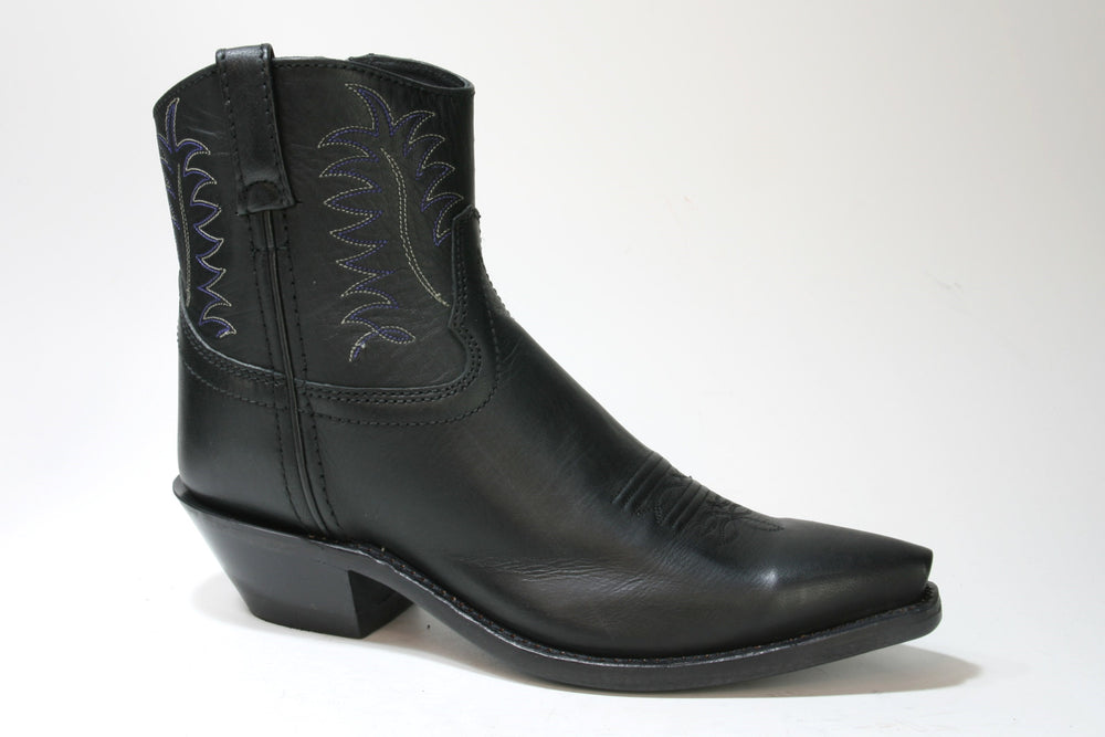 1629 Old West Bornes Black Stiefeletten