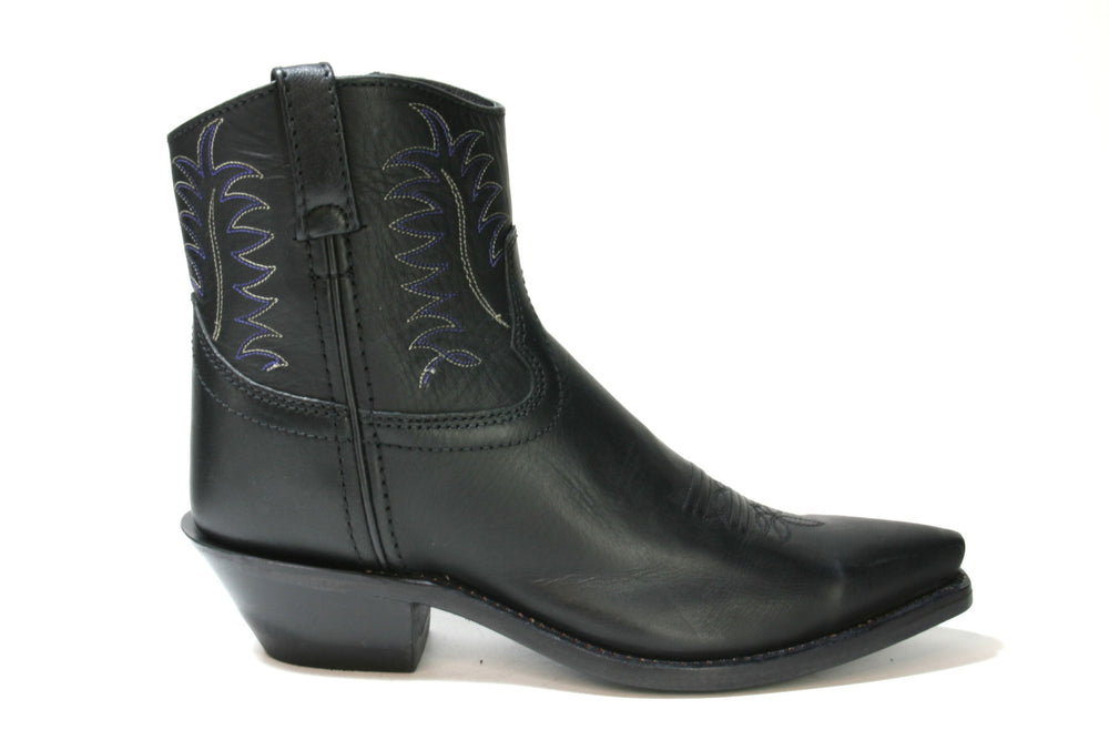 1629 Old West Bornes Black Stiefeletten