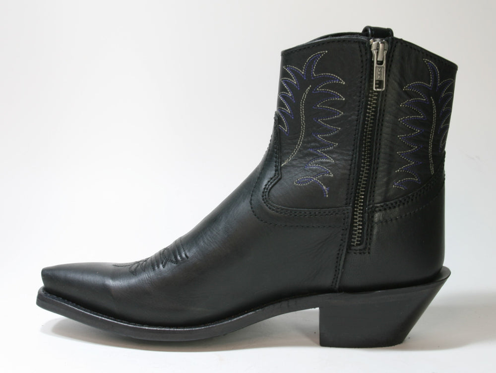 1629 Old West Bornes Black Stiefeletten
