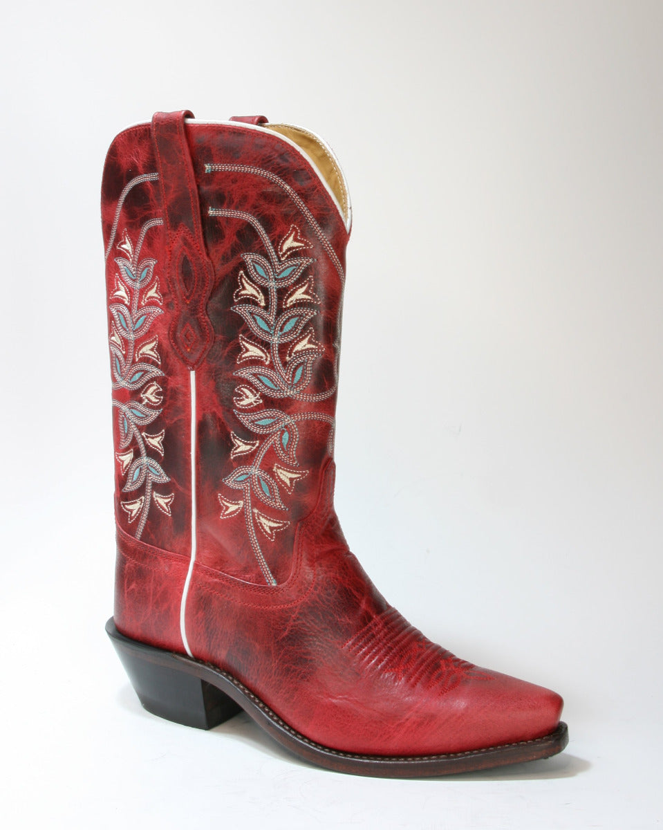 LF 1671 E Old West Cowboyboots Red Crackle