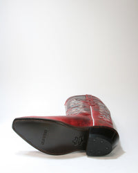 LF 1671 E Old West Cowboyboots Red Crackle