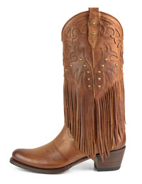 2475 Mayura fringe boots Fado Cuero Bohostyle