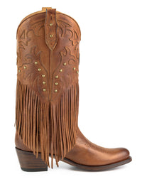 2475 Mayura fringe boots Fado Cuero Bohostyle