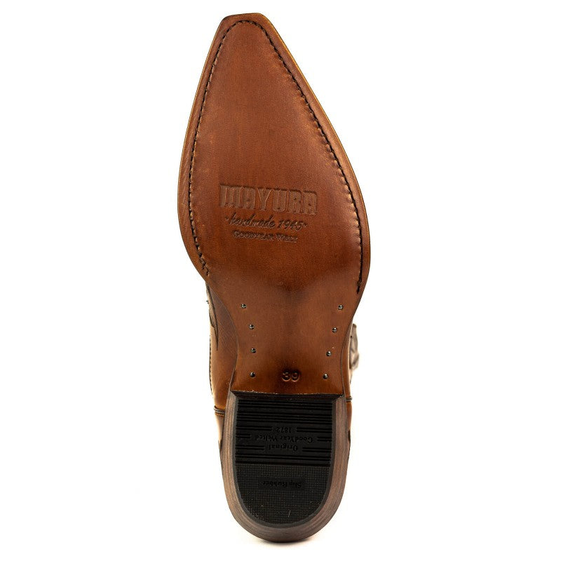 2669 Mayura cowboy boots Pull Grass Castano