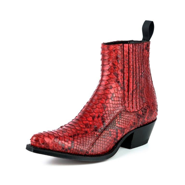 2496 Mayura Boots Ankle Boots Python Rojo