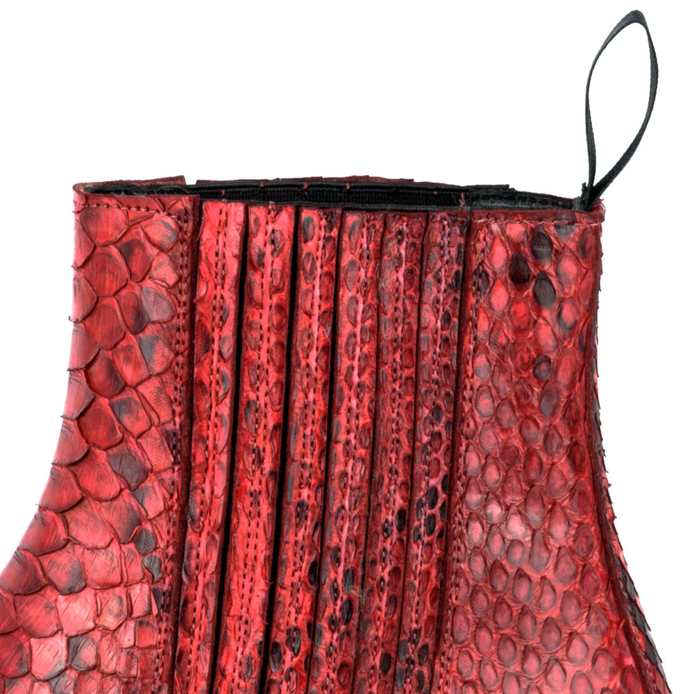 2496 Mayura Boots Ankle Boots Python Rojo