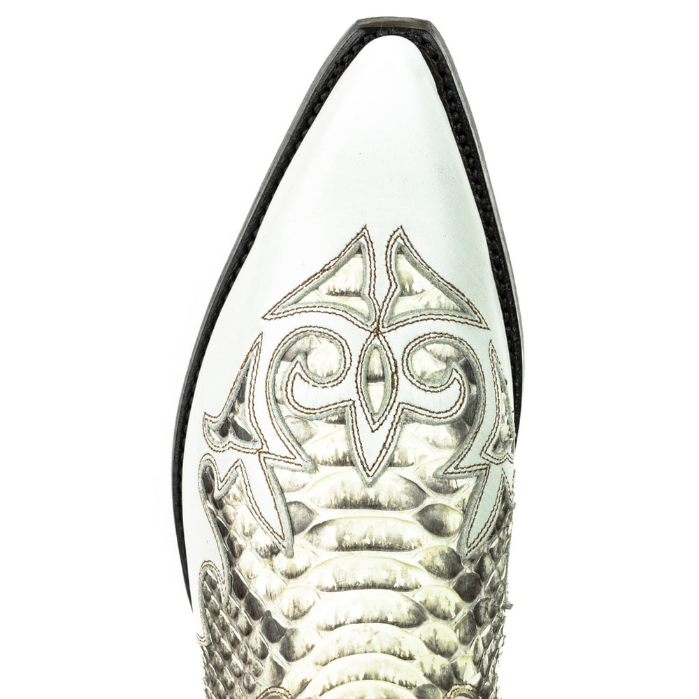 2500 Mayura Boots Ankle Boots Blanco Hueso Python