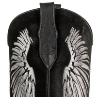 2666 Mayura Cowboystiefel Wings Black Nappa Black Split Suede