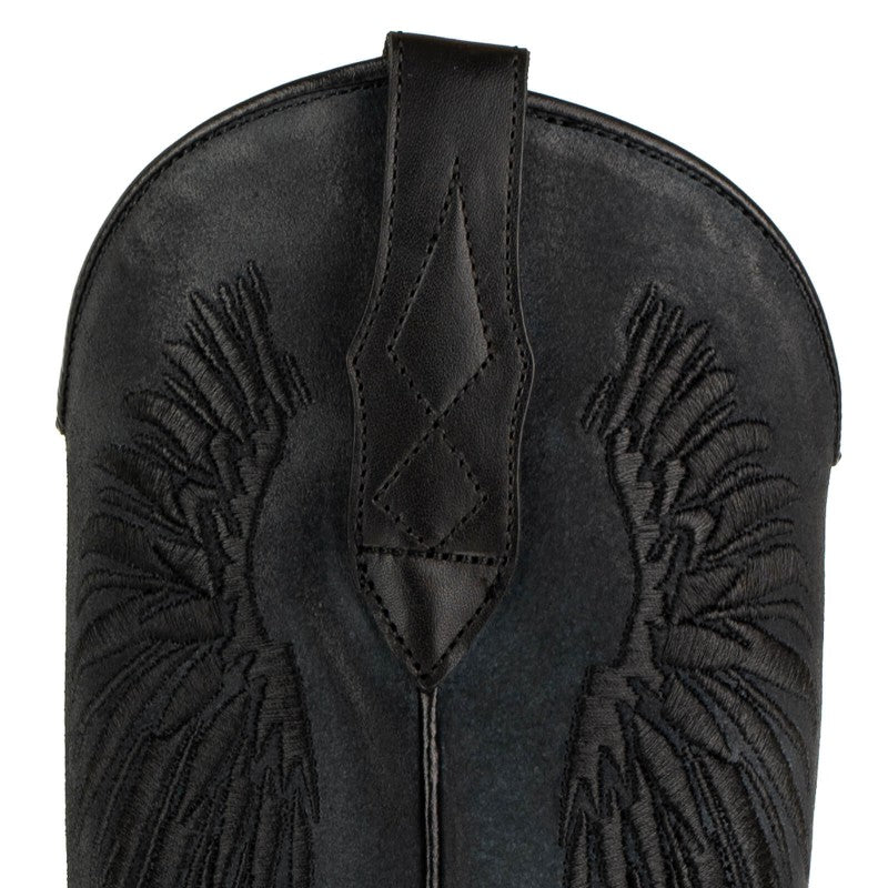 2666 Mayura cowboy boots WINGS Black Afelpado