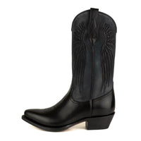 2666 Mayura cowboy boots WINGS Black Afelpado