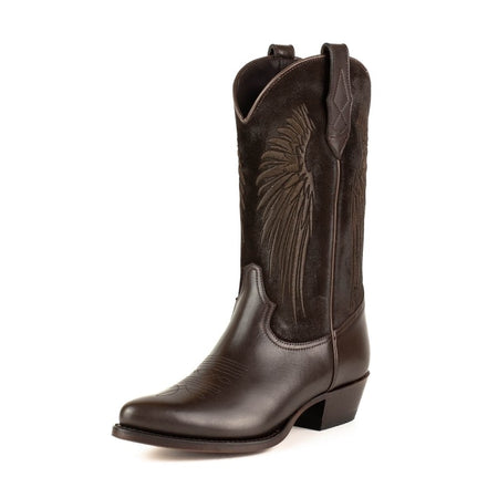 2666 Mayura cowboy boots WINGS Rony Totem Offwhite Split Suede