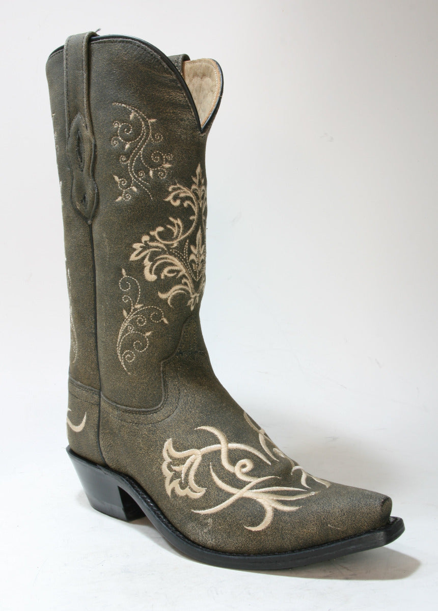 1587 OLD WEST Cowboyboots Abilene Vintage Charcoal