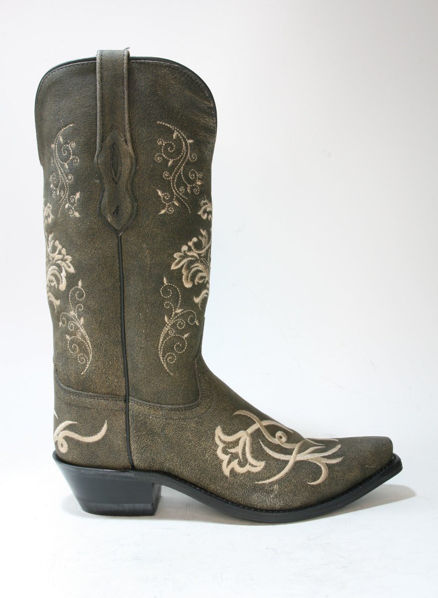 1587 OLD WEST Cowboyboots Abilene Vintage Charcoal