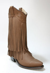 1585 OLD WEST Fransenstiefel Weston Chocolate Nubuck