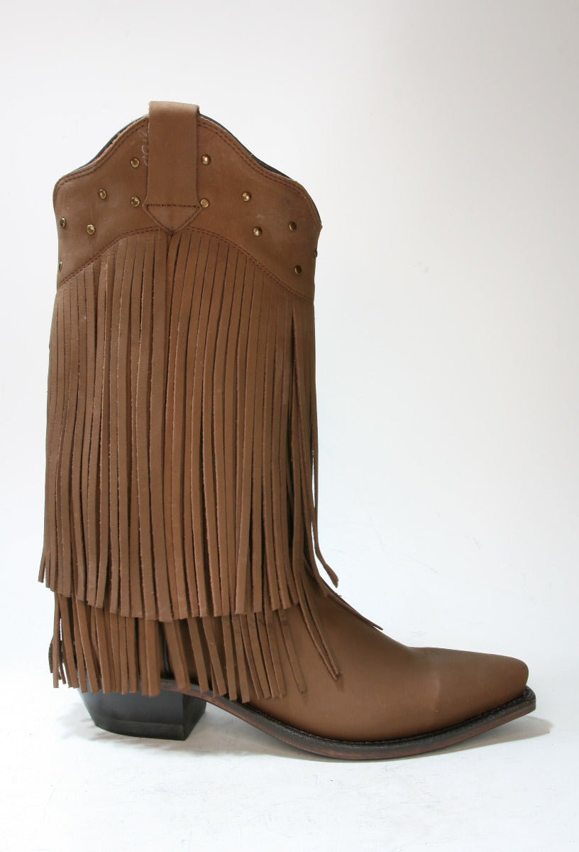 1585 OLD WEST Fransenstiefel Weston Chocolate Nubuck