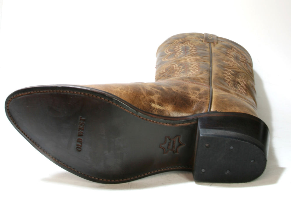 2042 OLD WEST Placerville Brown Lasy Cowboystiefel