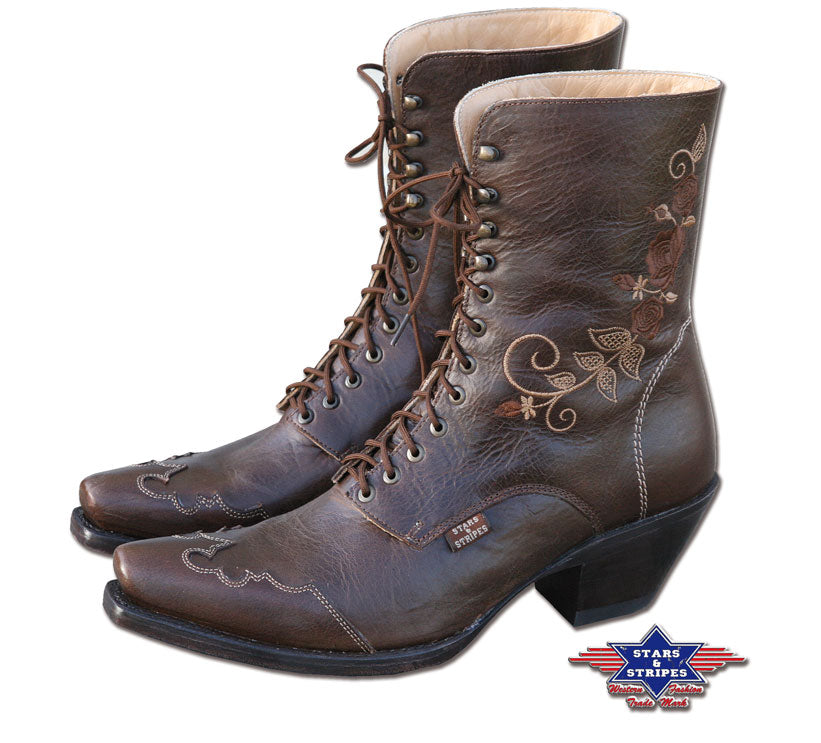 669 Rosie Stars&Stripes Schnuerstiefel Brown