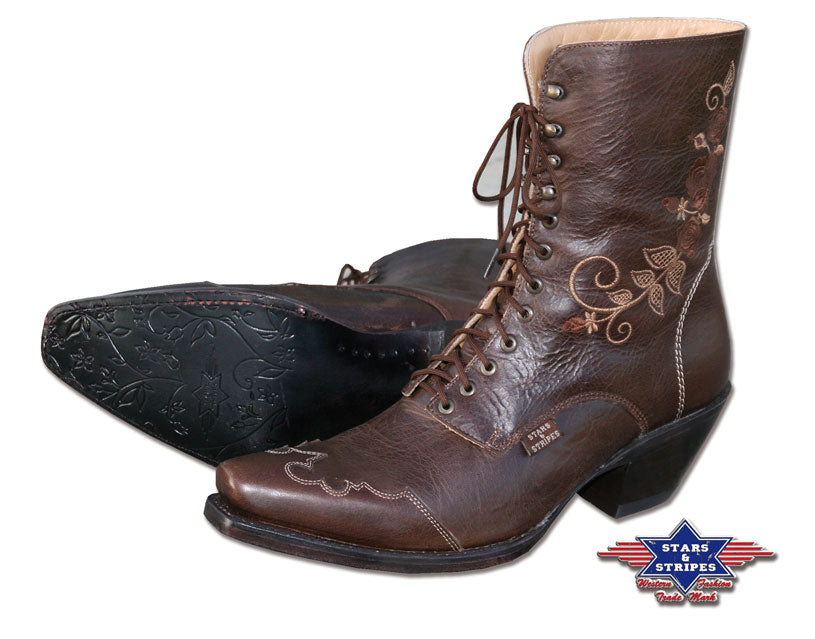 669 Rosie Stars&Stripes Schnuerstiefel Brown