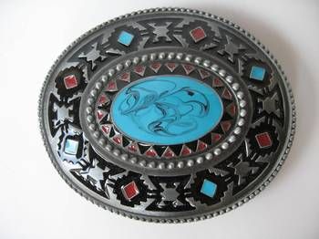 13527 Buckle Belt Buckle Turquoise