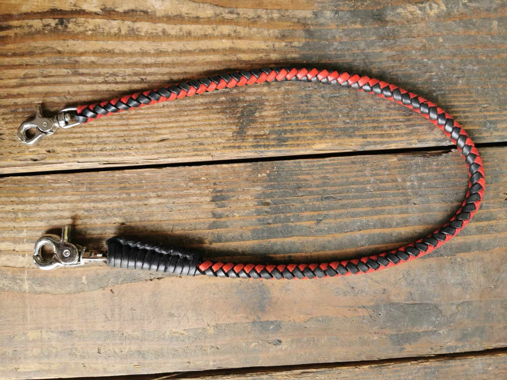 2019-4 Lederkette Wallet Chain schwarz rot