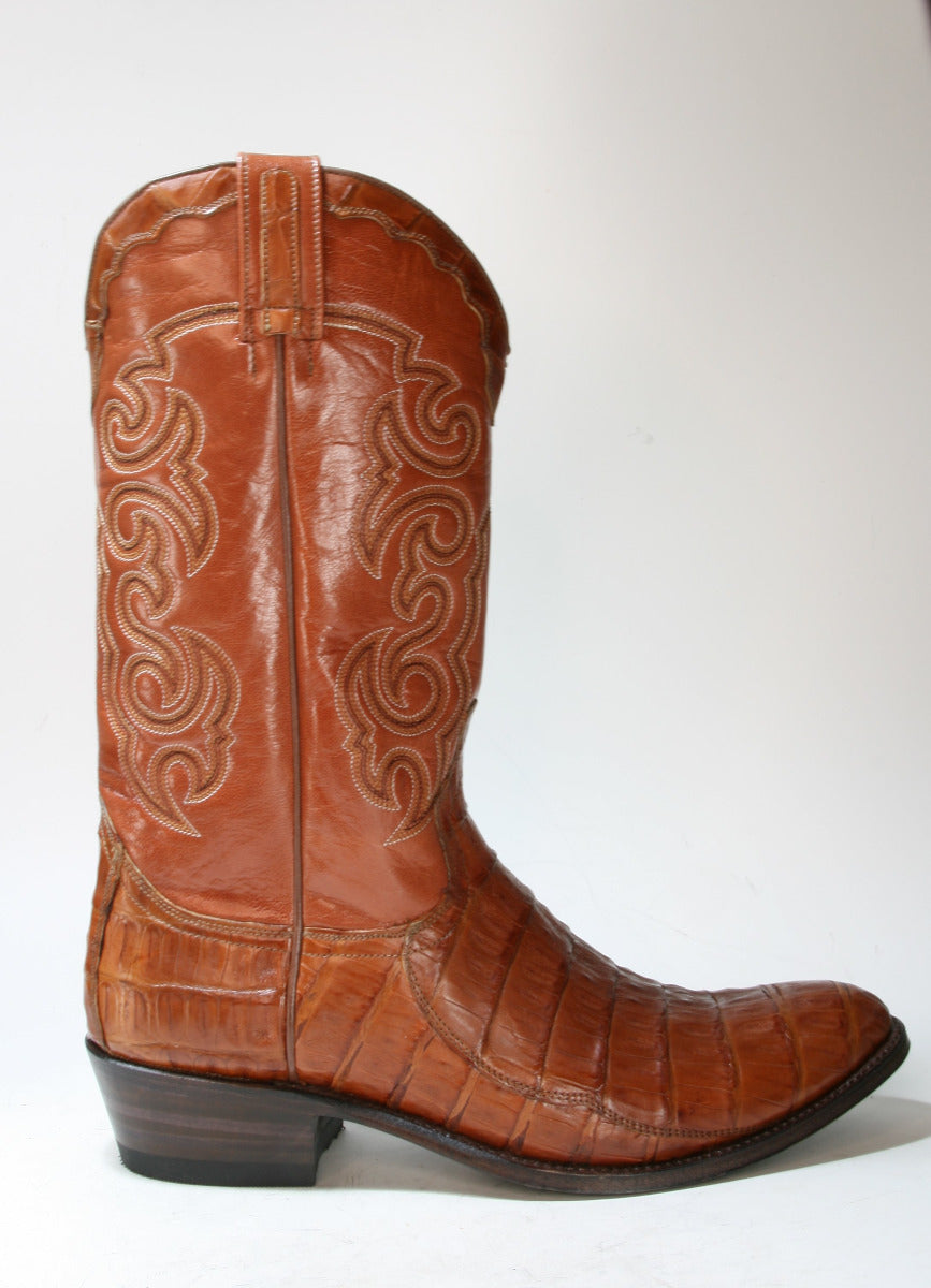 RODEO Sendra cowboy boots caiman leather DOM Peanut