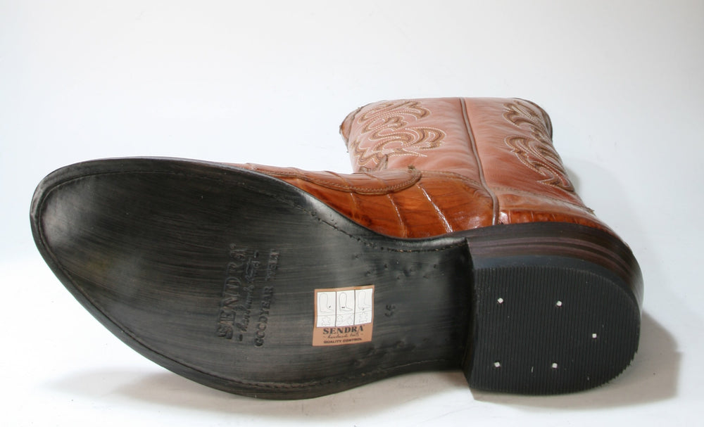 RODEO Sendra cowboy boots caiman leather DOM Peanut