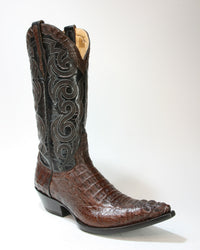 TEXAS cowboy boots Sendra Mexico Caiman Cola Chocolate