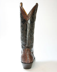 TEXAS cowboy boots Sendra Mexico Caiman Cola Chocolate