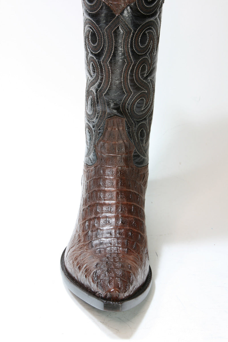 TEXAS cowboy boots Sendra Mexico Caiman Cola Chocolate