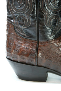 TEXAS cowboy boots Sendra Mexico Caiman Cola Chocolate