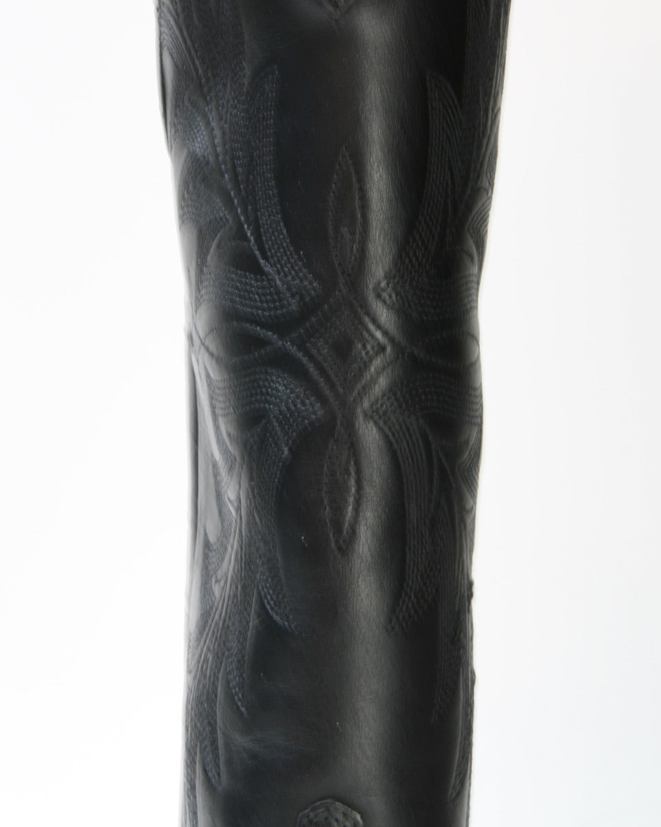 TS 1548 Old West Cowboystiefel Kniehoch Black