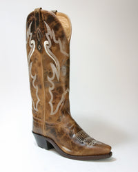 TS 1549 Old West Cowboystiefel Kniehoch Brown