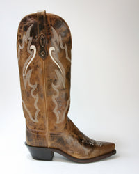 TS 1549 Old West Cowboystiefel Kniehoch Brown