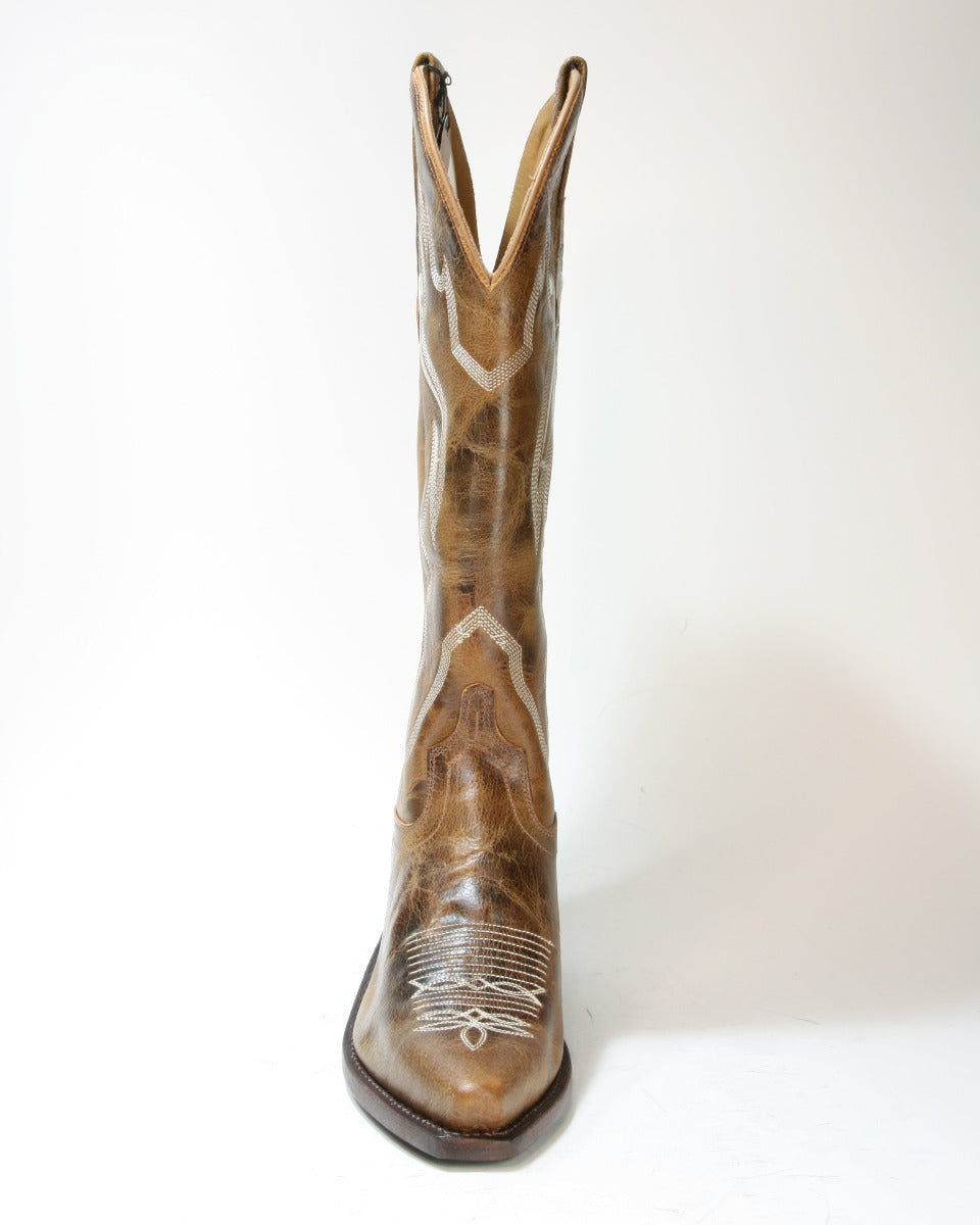 TS 1549 Old West Cowboystiefel Kniehoch Brown