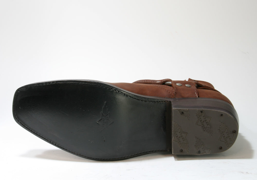 WB-03 Stars and Stripes Bikerboots Brown