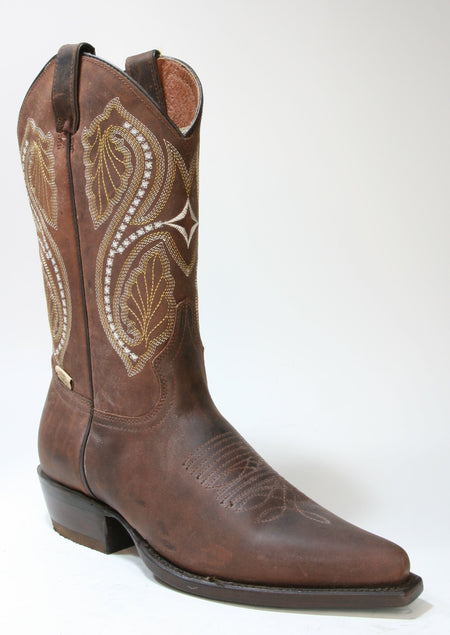 WB-04 Stars and Stripes Cowboystiefel Brown