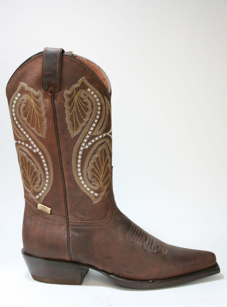 WB-04 Stars and Stripes Cowboystiefel Brown