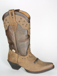 WBL-27 Stars&Stripes Cowboy Boots Brown